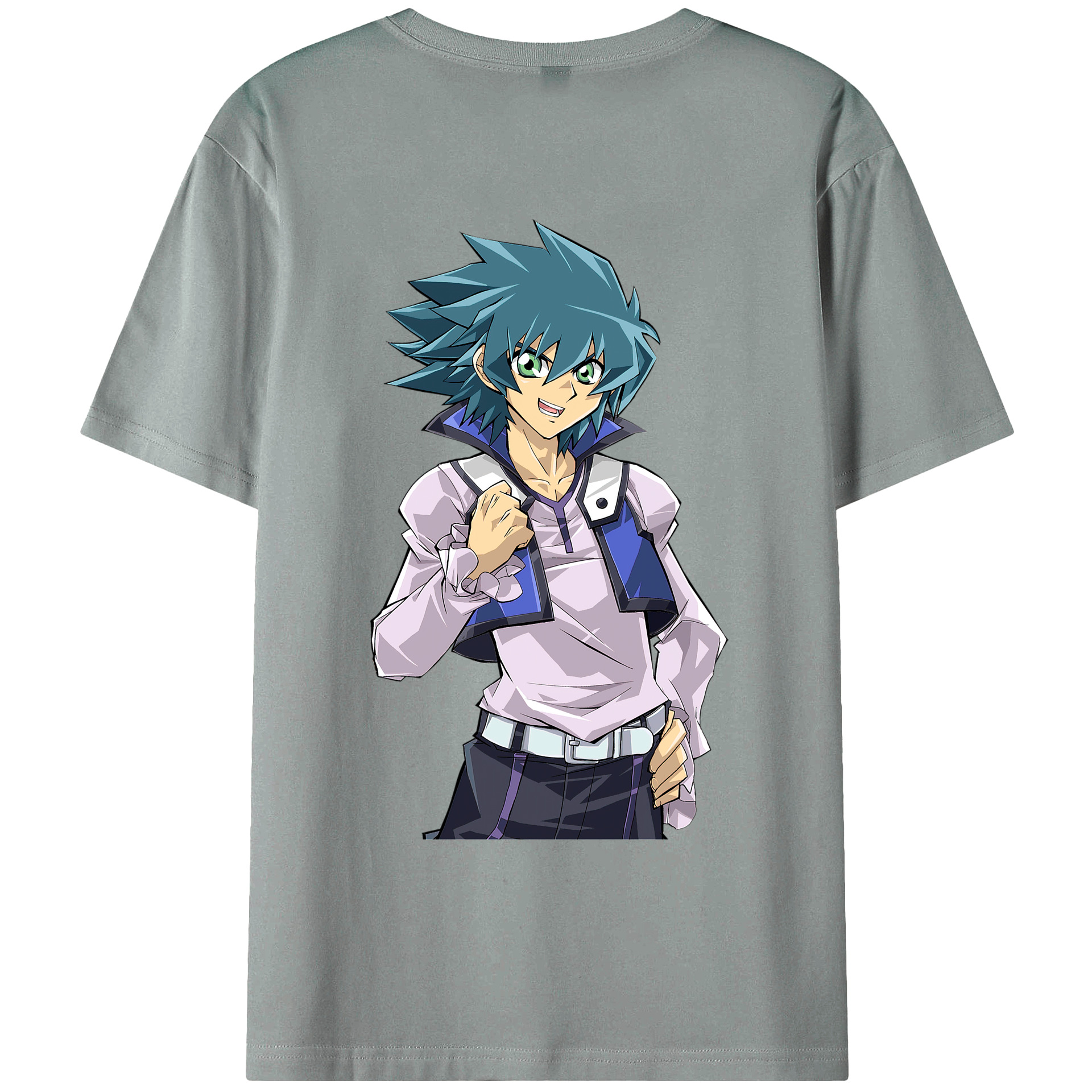 （画像用） 遊☆戯☆王 Yu-Gi-Oh! 綿100％ メンズ半袖Tシャツ（バックプリント） 通気性